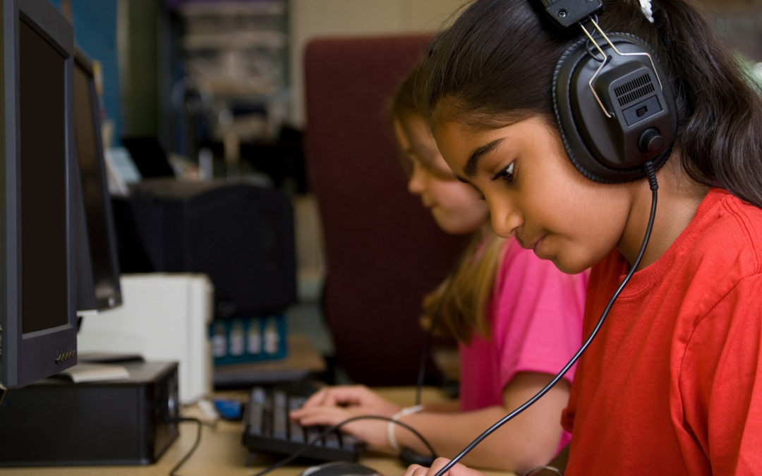student at computer