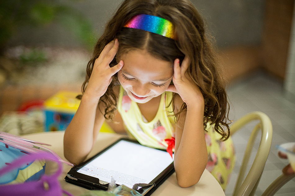 Student on tablet
